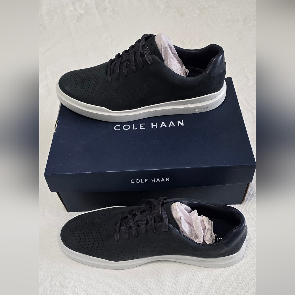 Cole Haan Blue and White Sneakers with Sleek Design